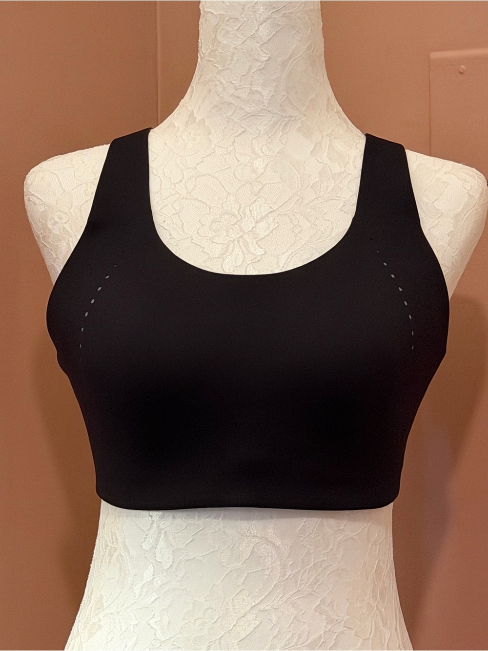 lululemon athletica Black Scoop-Neck Support Sports Bra